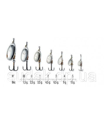  Вращающаяся блесна Mepps aglia 5 silver