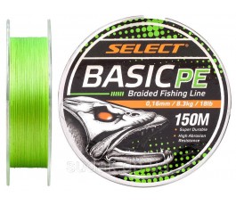 Шнур Select Basic PE 150m (салат.) 0.16mm 18lb/8.3kg